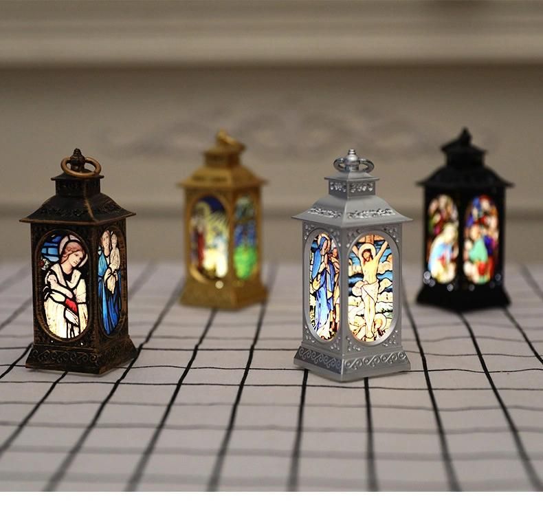 Christmas LED Lantern S Wind Light Desktop Ornament Wind Lamp Pendant Decor Christmas Decor Supplies