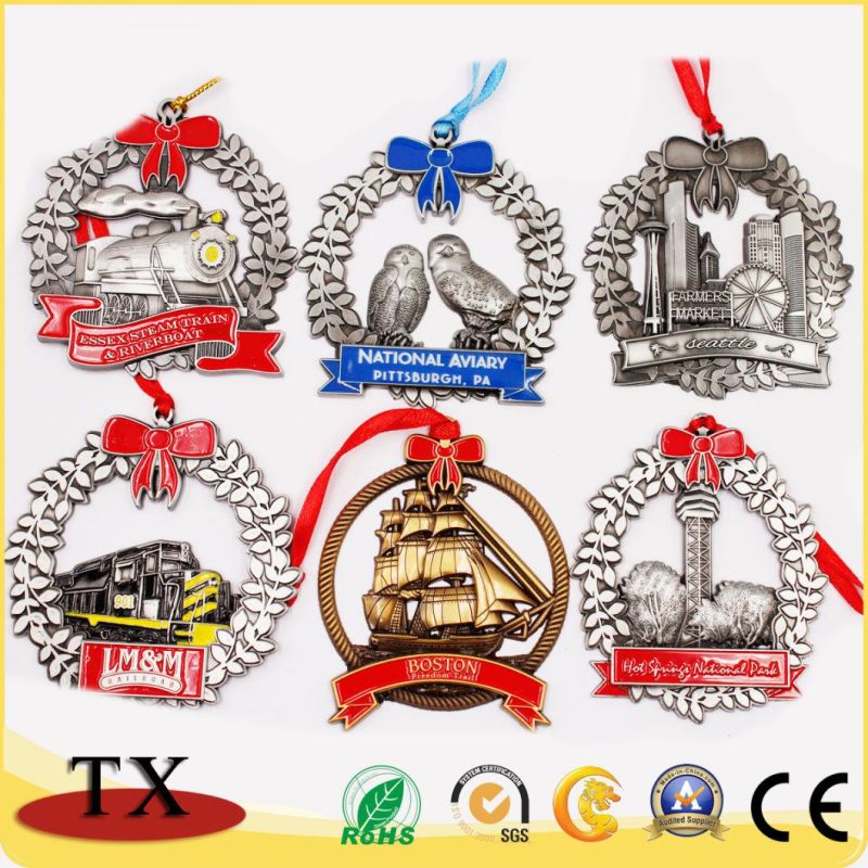 Custom Metal Christmas Hang Ornament for Christmas Gifts Decoration Products