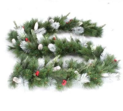 Yh22116 Festival Decoration for Hanger Christmas Garland with Pine Needle, Pinecone and Berry 2022