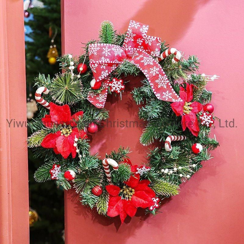 2020 New Design High Quality Christmas PE White Wreath for Holiday Wedding Party Decoration Supplies Hook Ornament Craft Gifts