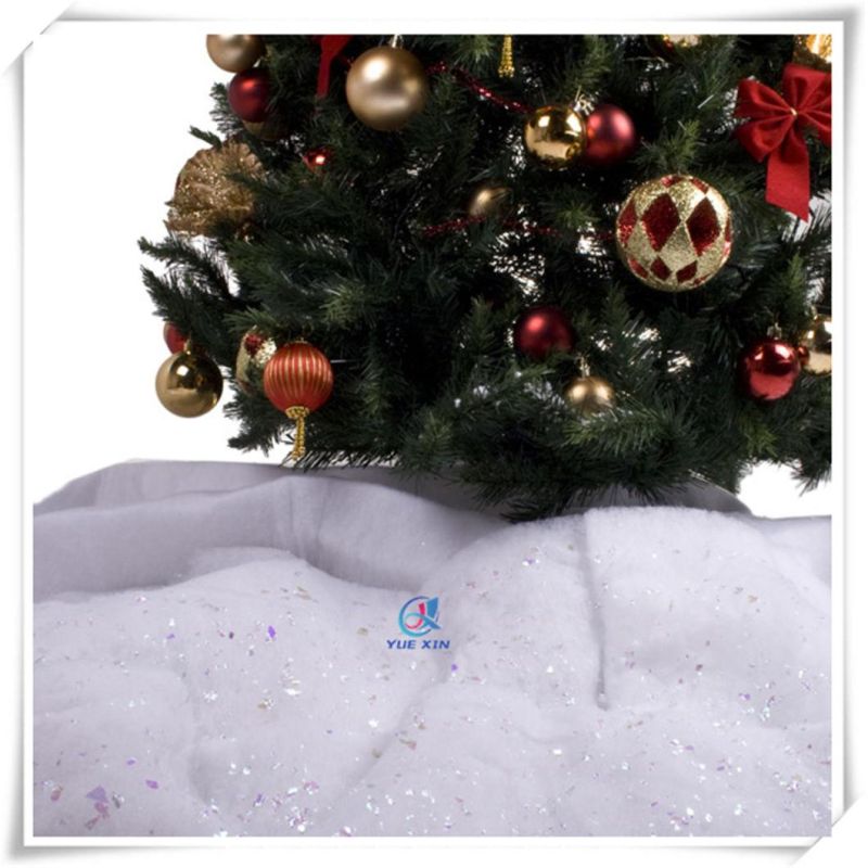 36in Snow Christmas Tree Skirt for Xmas Holiday Decorations