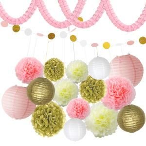 Umiss Paper Lantern Paper Bunting Garland Baby Shower Wedding Decoration