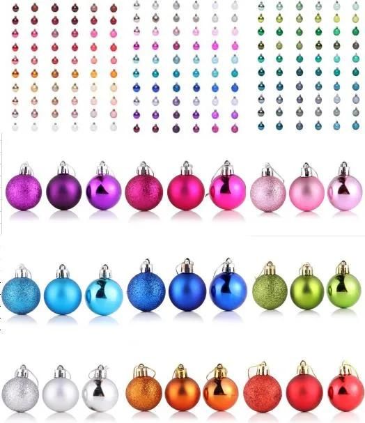 8cm Personalized Mint Green Plastic Christmas Balls Christmas Glitter Ball