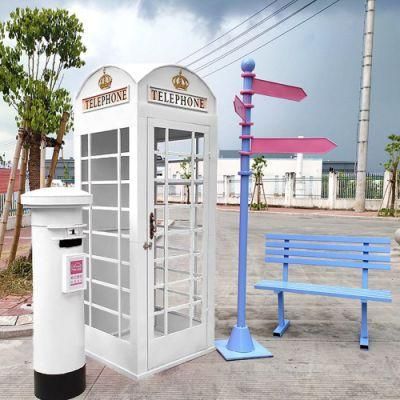 Wedding Decorative Metal Outdoor Red Mobile Office Phone London Soundproof Telephone Booth for Sale
