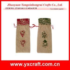 Christmas Decoration (ZY16Y141-1-2 34X14.5CM) Christmas Wine Pocket Christmas Ornament Parts