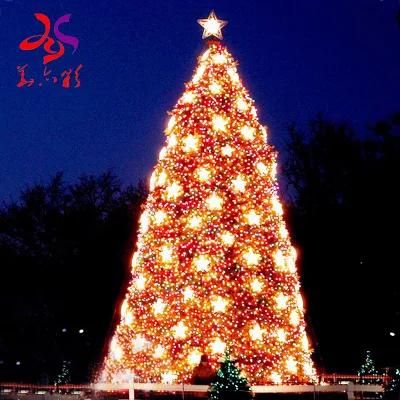 Shopping Mall Outdoor Christmas Tree Motif Decoration Light Customized Giant Ornament Landscape Artificial Lighting
