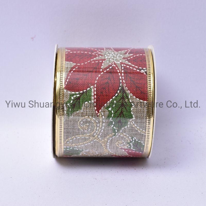Christmas Ribbon Decor for Holiday Wedding Party Decoration Supplies Hook Ornament Craft Gifts
