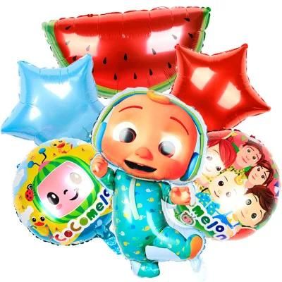 Shower Hot Sale Cute Cocomelon Theme Children&prime; S Party Holiday Celebration Baby 6PCS Set Scene Decoration Balloon