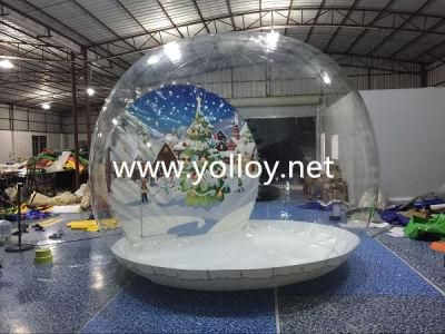 Inflatable Human Size Snow Globe with Printing Backdrop
