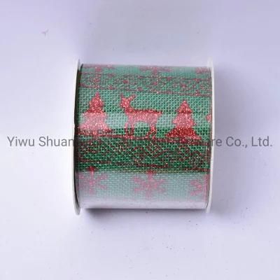 Christmas Ribbon Decor for Holiday Wedding Party Decoration Supplies Hook Ornament Craft Gifts