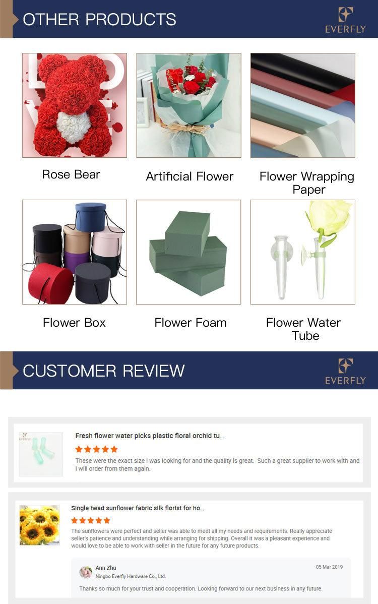 Valentines′s High Quality Forever Eternal Flower Teddy Rose Bear 25 Cm with Gift Box