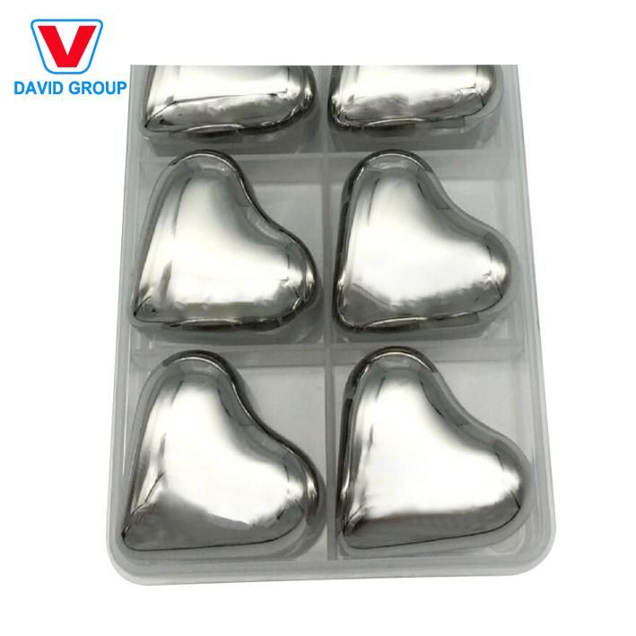 Food Grade with MSDS 304 Stainless Steel Whiskey Ice Cube with Logo Laser