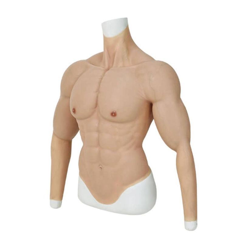 Boyi Silicone Chest Muscle Body Suit Gym Man Silicone Muscle Suit for Wearing Show