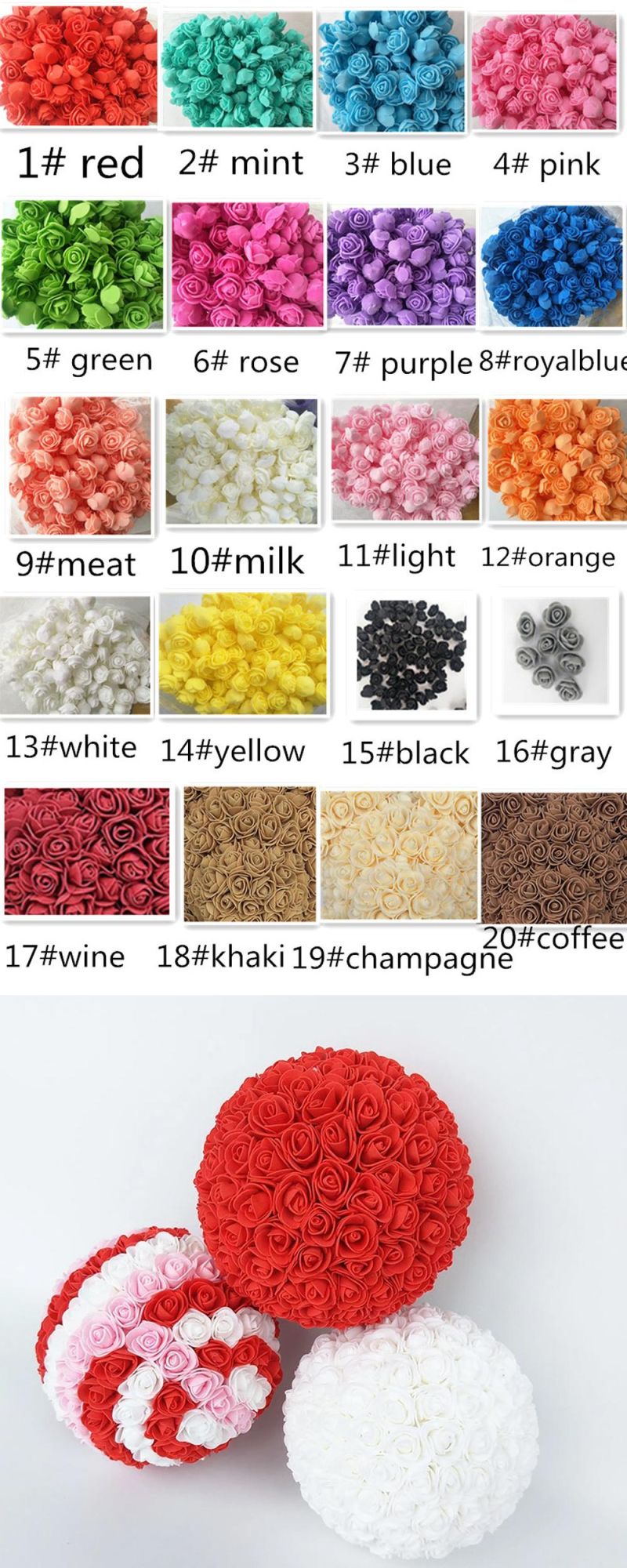 Wedding Party Decoration Colorful Plastic Artificial Hydrangea Flower Balls