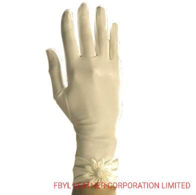 Classic Women Wedding Gloves with Flower Decoration (JYG-29311)