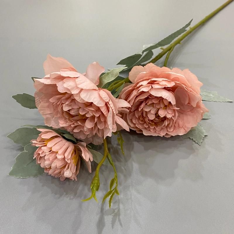 Factory Wholesale Furniture Decoration Flower Artificial Rose Flower