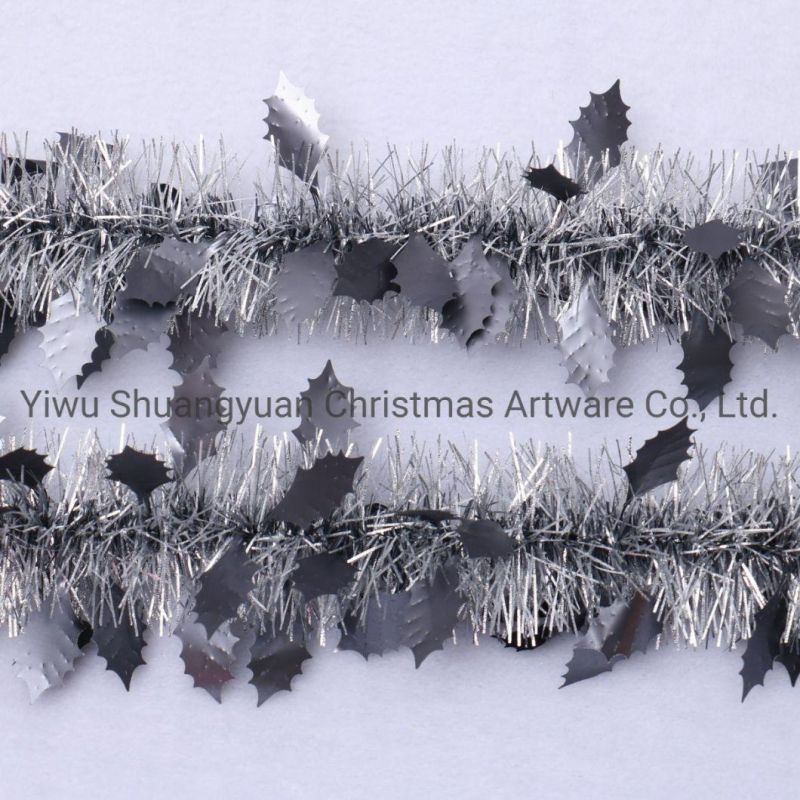 Black Tinsel Garland Shredded Tinsel Cheap Christmas Tinsel