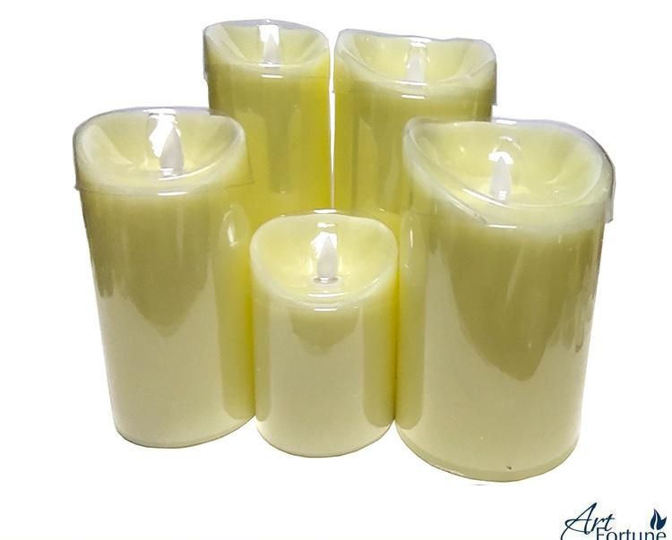 Flameless LED Wax Candle with Battery Operated for Home Decoration