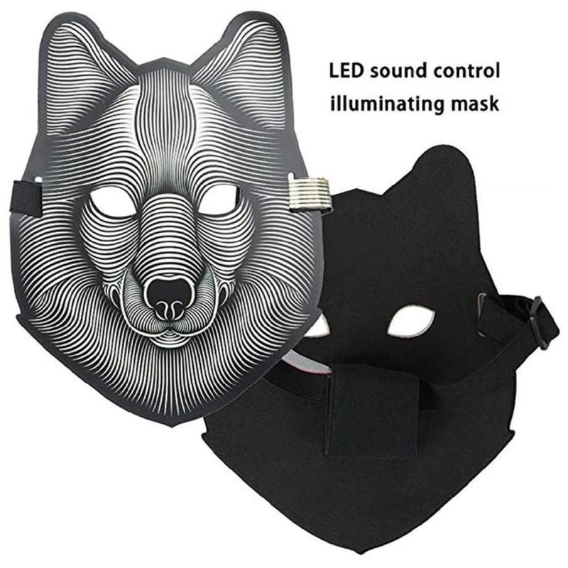 Glow Wolf Mask LED Party Mask for Halloween Costume