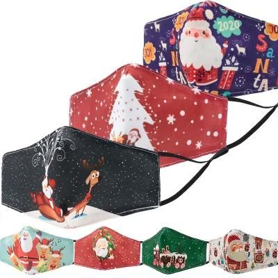 Christmas Design Funny Printing Kids Washable Cloth Face Mask