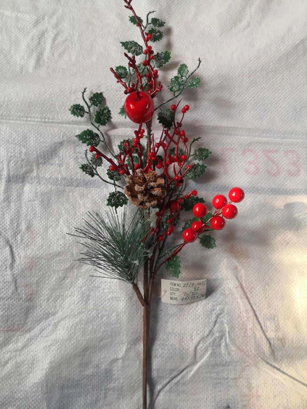 Christmas Red Pick with Berry for Xmas Tree Decorations