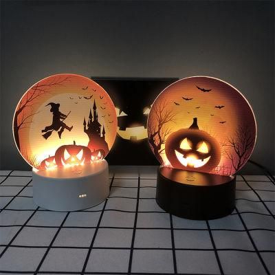 Creative Halloween Products Pumpkin and Bat Design LED Night Lights