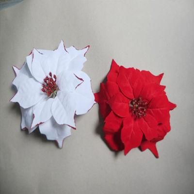 Hot Selling Artificial Simulation Christmas Flower for Decoration Xmas Ornaments