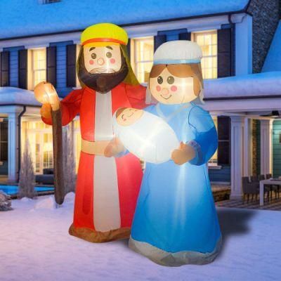 Inflatable Nativity Sense Christmas Decorations Jesus Family Lighted Decor