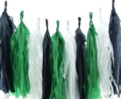 Tissue Paper Tassel Garland Green Evergreen Gold Coral Mint Tissue Paper Tassels