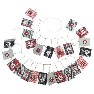 BSCI Factory Countdown Decoration Felt Bags Christmas Advent Calendar