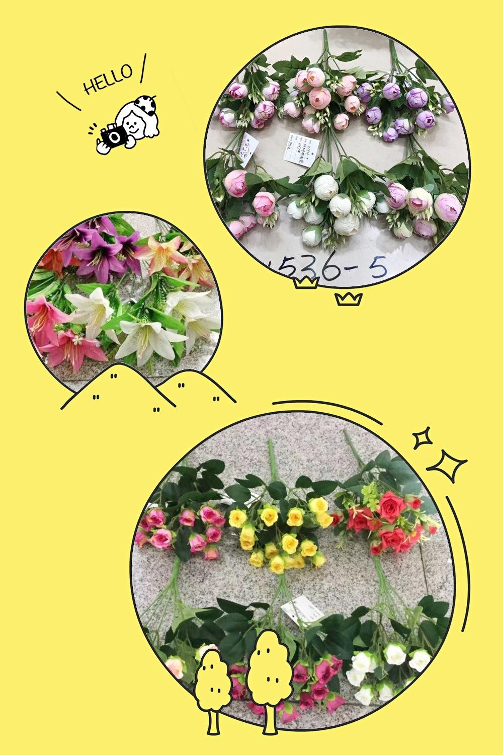 Artificial Flowers Flower Arrangement Bouquet for Home Office Wedding Decoration