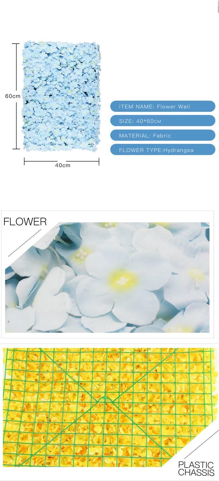 Wedding Decoration Artificial Flower Wall 16"X 24" Silk Hydrangea Flowers Mat Flower Wall Panel DIY Wall Backdrop Anniversary, Birthday, Party