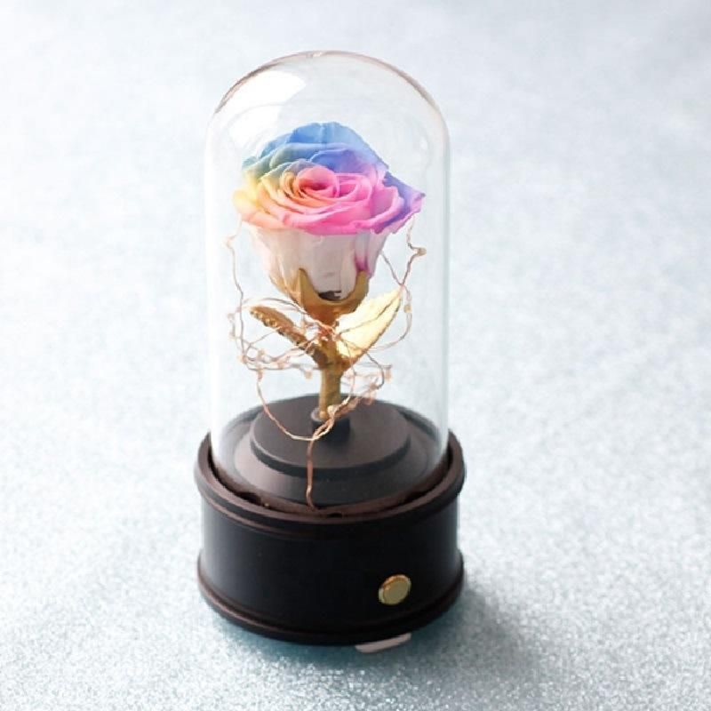 Rose Box Music Glass Cover Bluetooth Stereo Valentine′s Day Gift