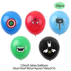 20PCS/Spiderman Party Latex Balloons Child Boy Happy Birthday Party Decor