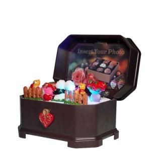Wholesale OEM and ODM Jewelry Box Shaped Plastic Battery Powered Customized Music Box for Sale