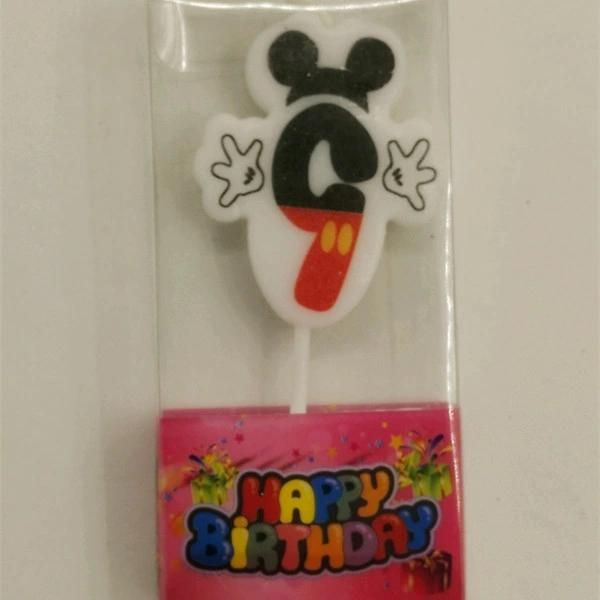 Fancy Paraffin Wax Numeral Birthday Candle Cake Candle