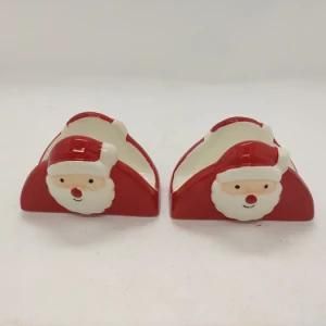 Ceramic Christmas Santa Napkin Holder