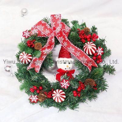 2020 New Design High Quality Christmas PE White Wreath for Holiday Wedding Party Decoration Supplies Hook Ornament Craft Gifts