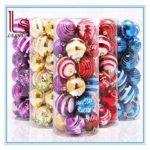 Christmas Stripe 6 Cm Painted 24 PCS Balls