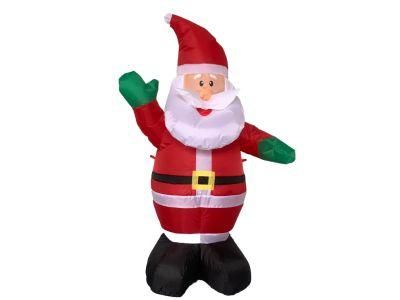 4FT Christmas Standing Santa Claus with Green Glove, Inflatable Indoor Outdoor Party Decoration