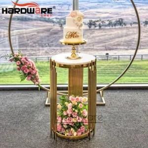 New Style Event Decoration Stainless Steel Wedding Pillar Nordic Flower Stand