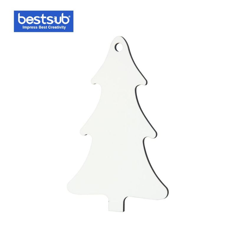 Bestsub Double Side Hardboard MDF Sublimation Printing Christmas Tree Ornament