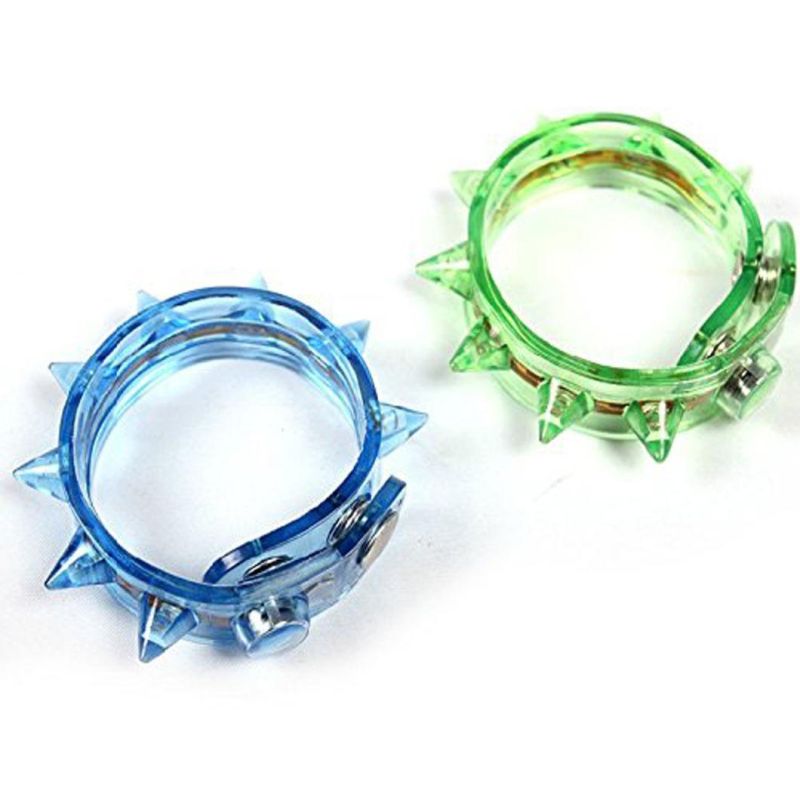 Multi Color LED Light up Flashing Rivet Punk Spike Bracelet