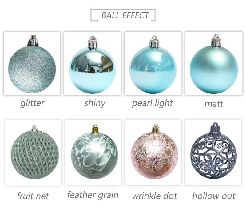 New Design Plastic Ball Pack Tree Hanging Ornaments