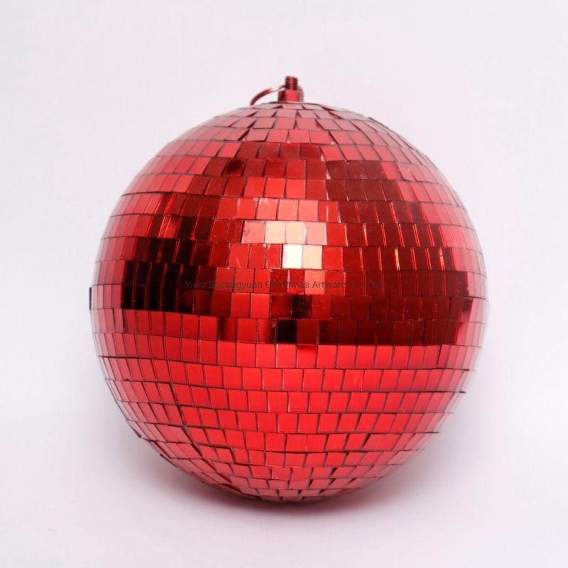 Glass Mirror Ball Red for Xmas Decoration Ball