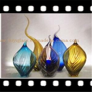Multicolour Bottle Blow Glass Ornament for Decoration