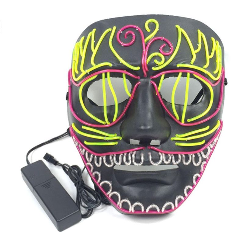EL Mask Halloween and Screaming Party Neon LED Flash Mask