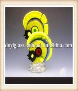 Animal Yellow Fish Glass Craft for Decoration