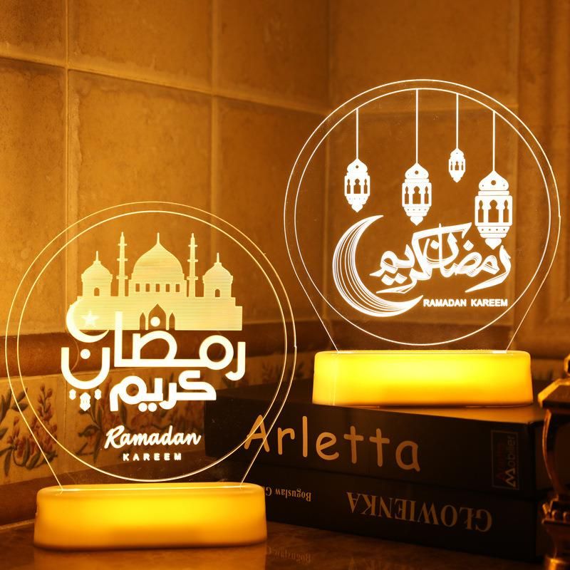 Ramadan Decorations Table Decor Lantern with Flickering LED Eid Mubarak Lantern with LED Decorative Hanging Lantern