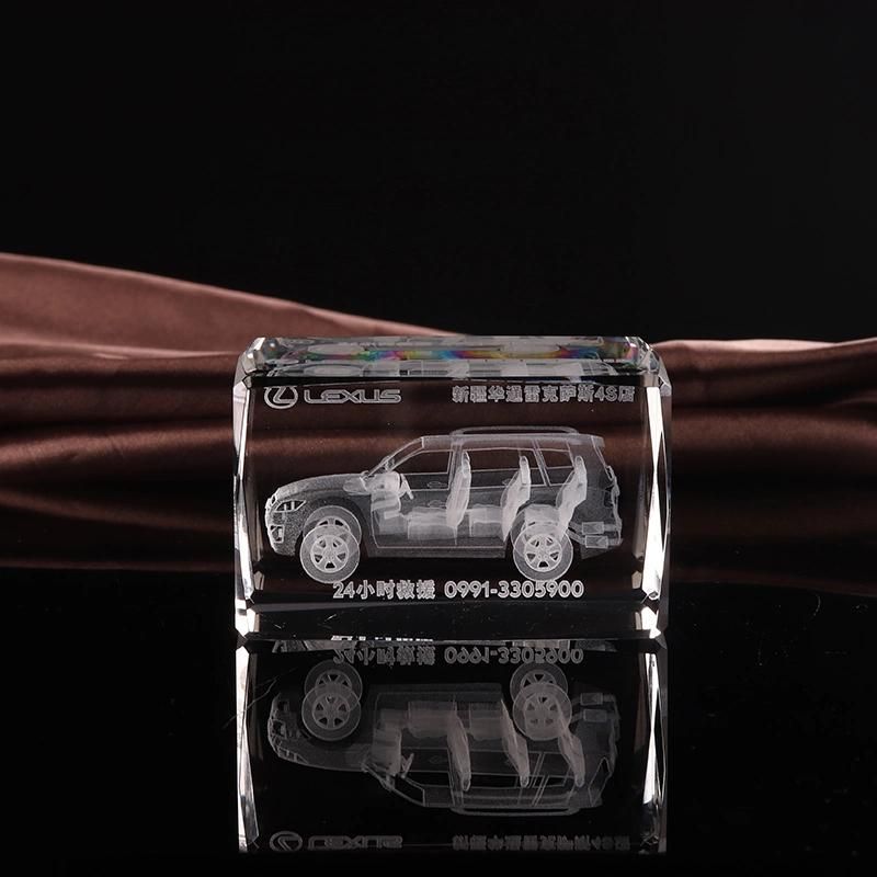 Hot-Selling 3D Laser Engraving Crystal Glass Paperweights (KS11020)